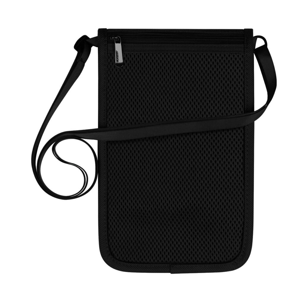 Neck Wallet Passport Organiser - RFID Blocking, Multi-Pocket