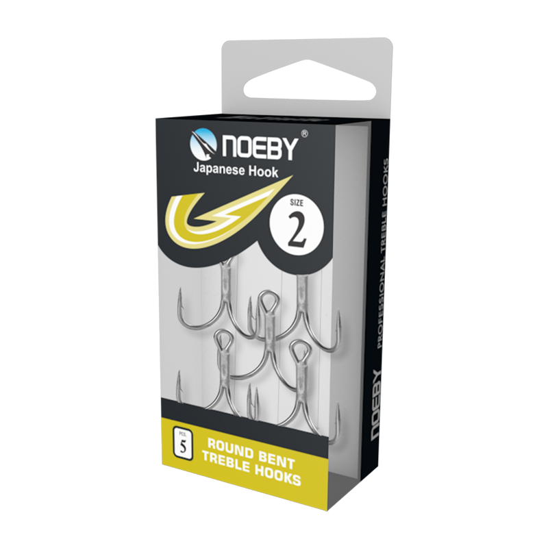 Noeby 3X Treble Hook - High Carbon Steel, Sizes 1 to 8