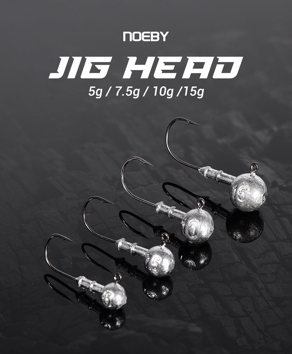 Noeby Round Jig Heads with Bait Keeper