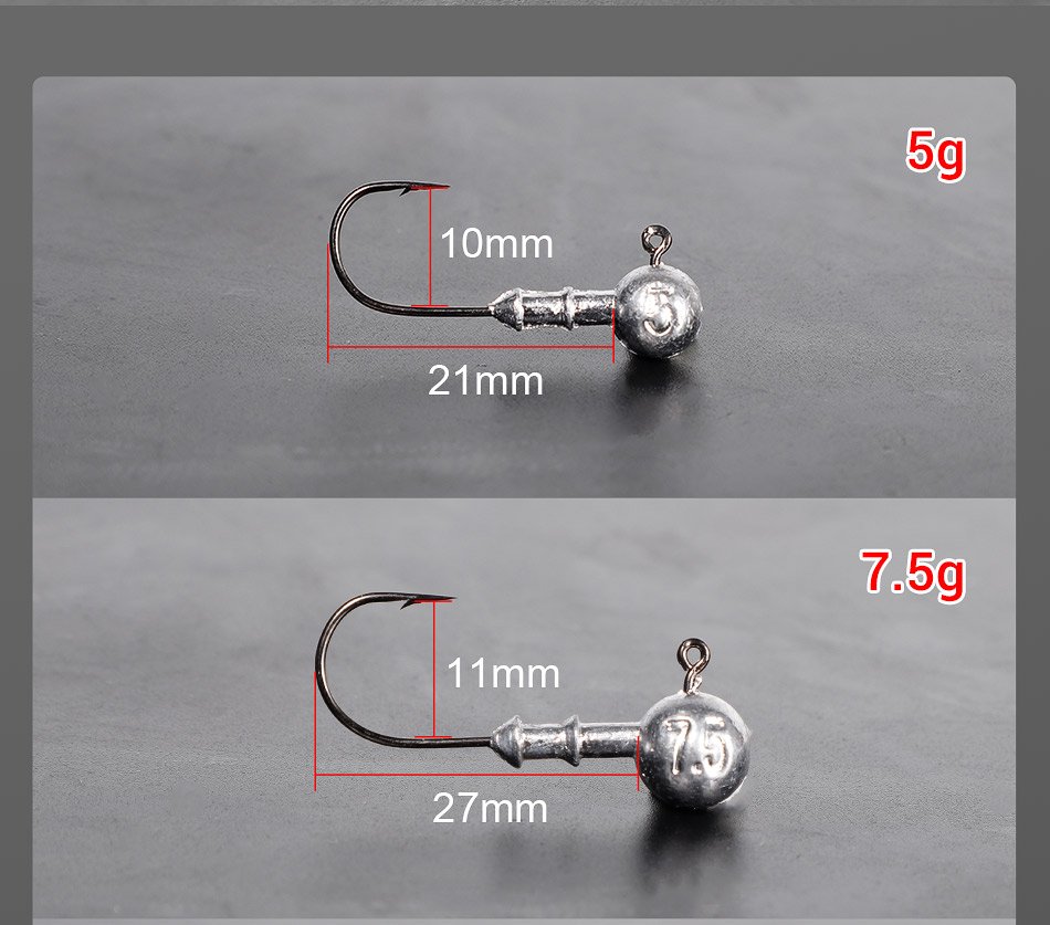 Noeby Round Jig Heads with Bait Keeper