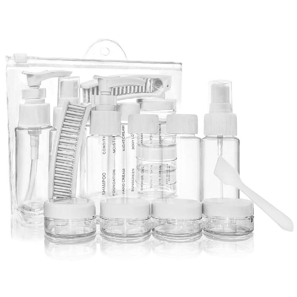 Travel Bottling Set - PET Bottles and Jars for Lotions and Creams