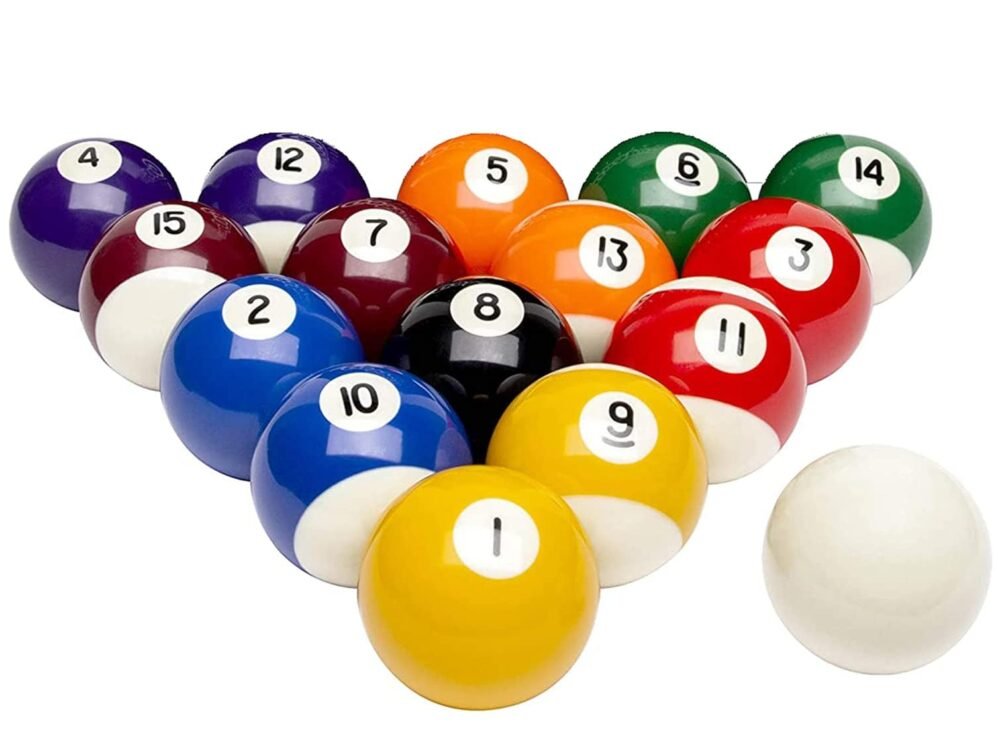 Standard Size 57.2mm Resin Billiard and Pool Ball Set