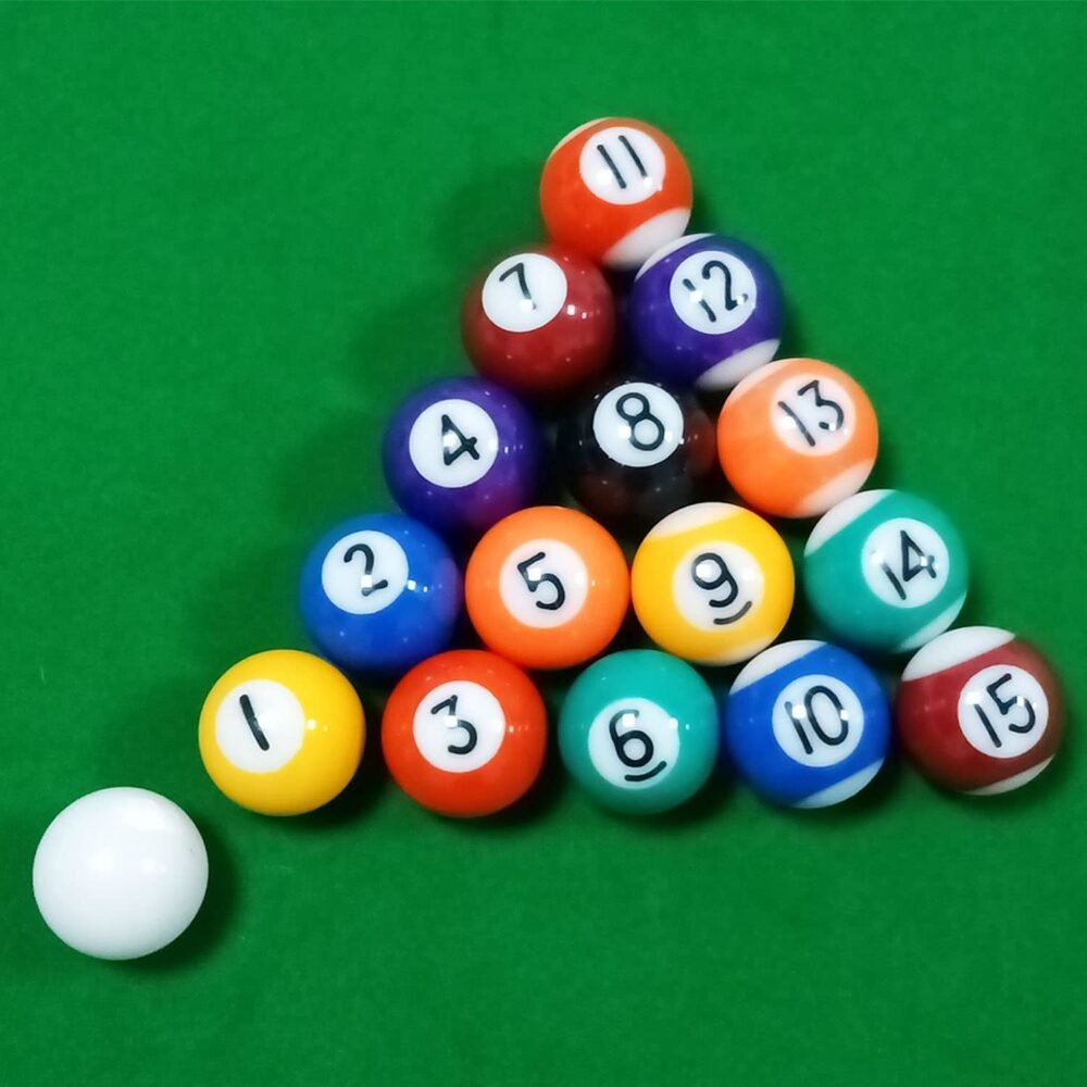 Standard Size 57.2mm Resin Billiard and Pool Ball Set