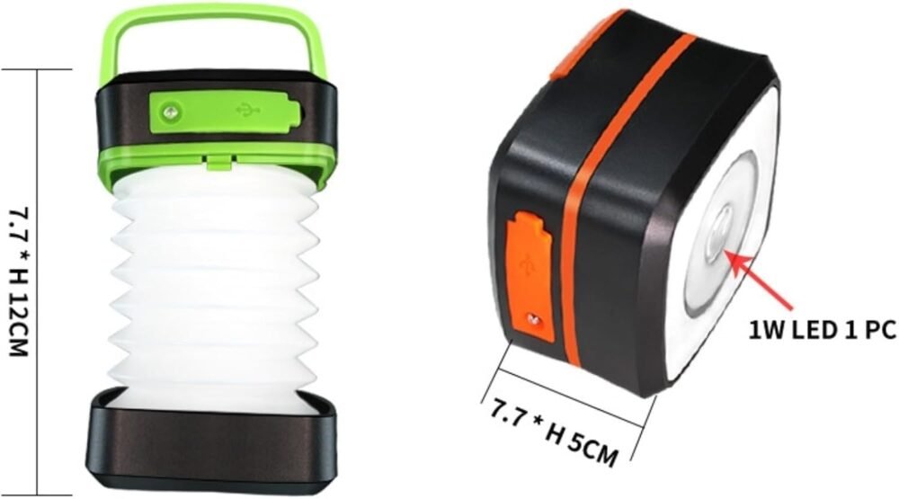 Collapsible Solar Camping Lantern - Solar and USB Rechargeable