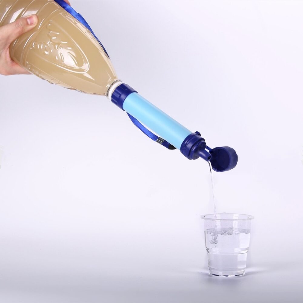 Portable Water Purification Straw - Camping (Blue)