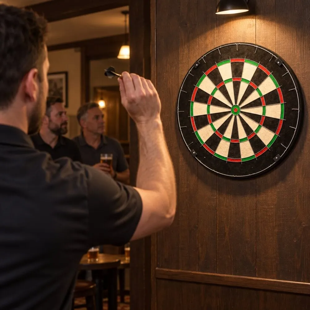Professional 18” Sisal Bristle Darts Board