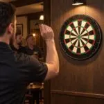 Professional 18” Sisal Bristle Darts Board - illustrative image, scene generated