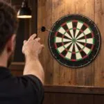 Professional 18” Sisal Bristle Darts Board - illustrative image, scene generated