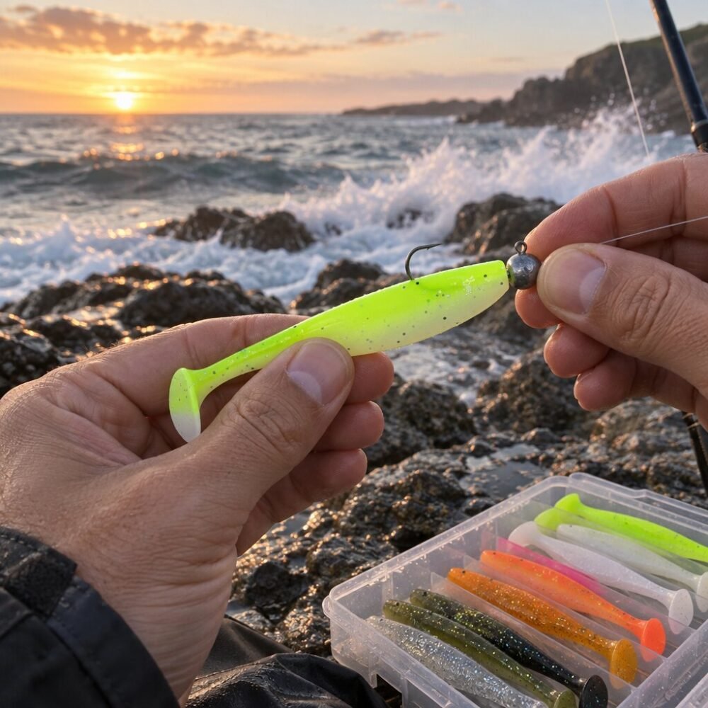 Soft Plastic Worm Baits with 3D Eyes - 11 Colours