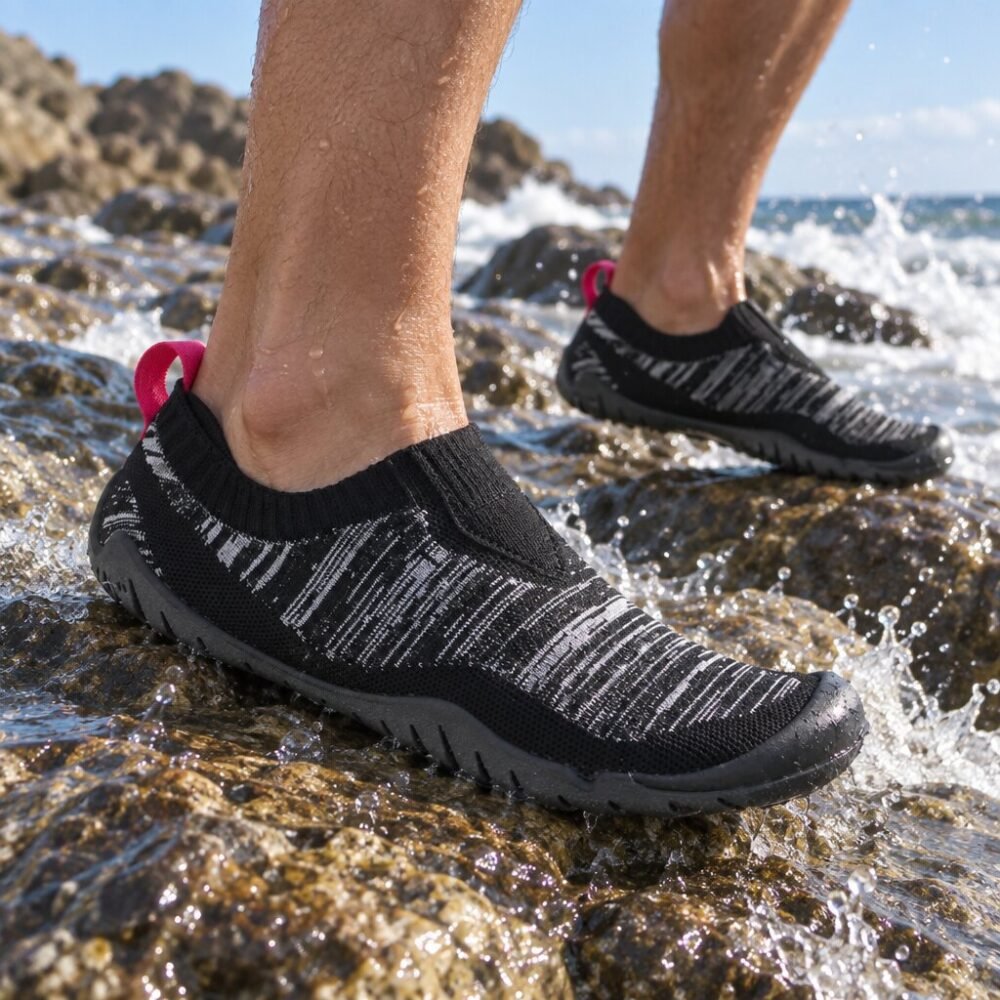 Slip-On Water Shoes - Unisex Hydro Knit with Drainage Sole