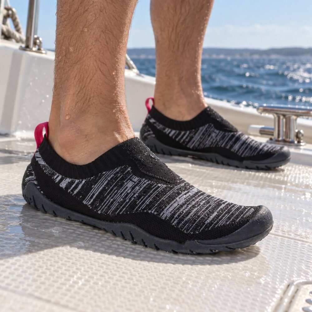 Slip-On Water Shoes - Unisex Hydro Knit with Drainage Sole