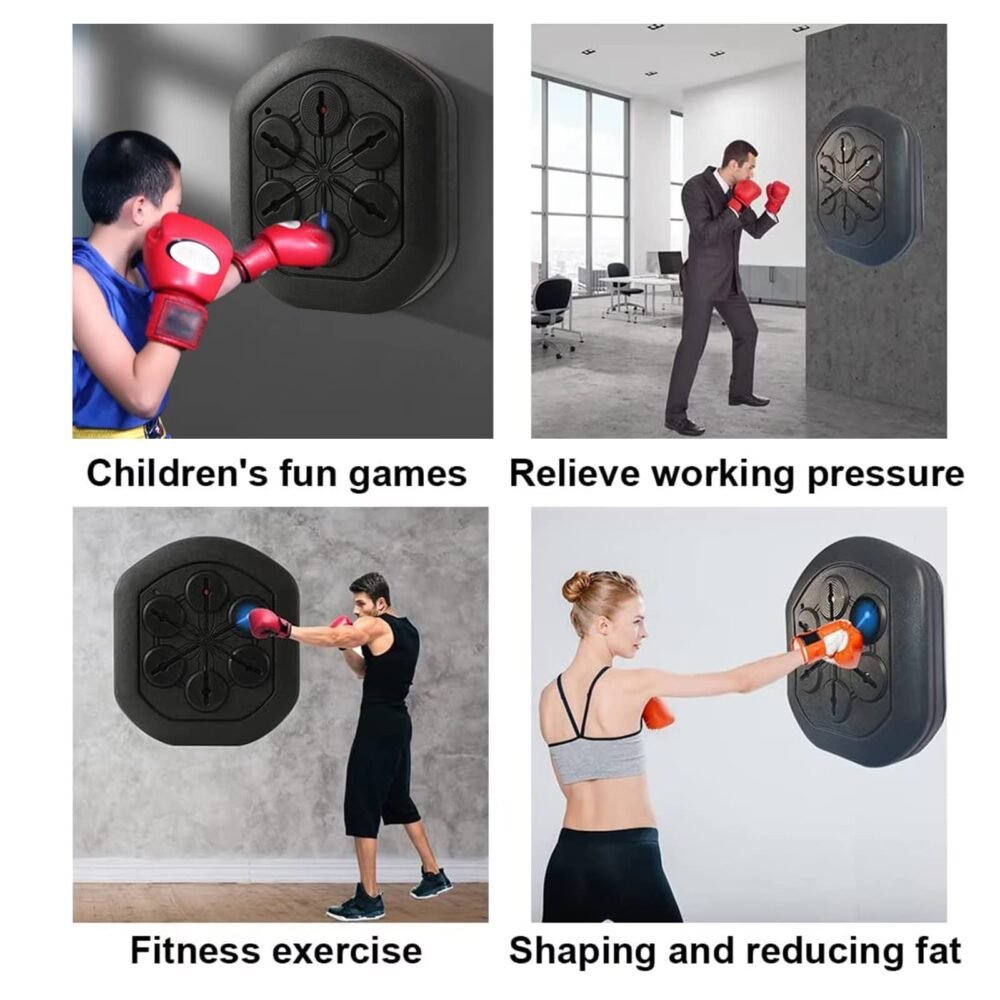 Smart Boxing Machine - Wall-Mounted LED Reflex Trainer