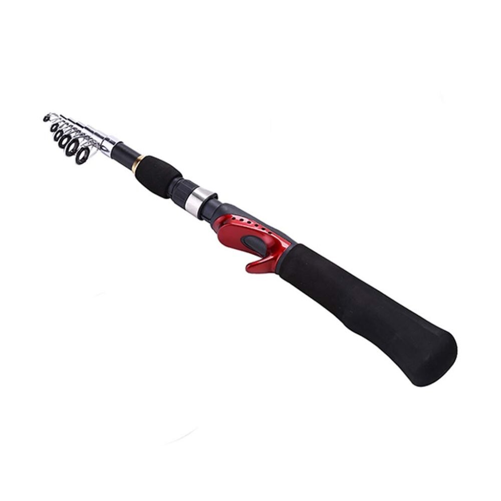 1.6 m Mini Portable Rod & Reel Combo - Carbon, Packs to 75 cm