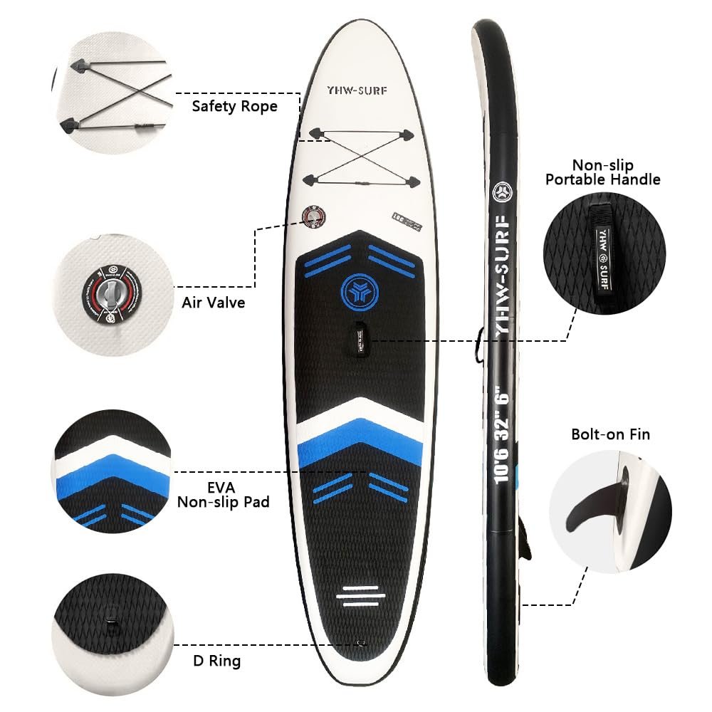 Inflatable Stand-Up Paddleboard for Beginners - PVC Board with Pump