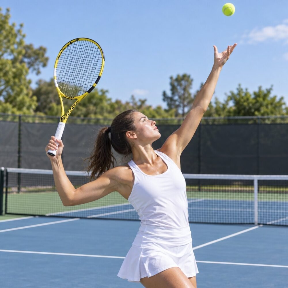 TOTOP Carbon Fiber Tennis Racket for Beginners