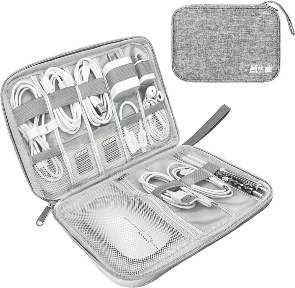 Travel Cable and Gadget Organiser - Double Layer, Polyester