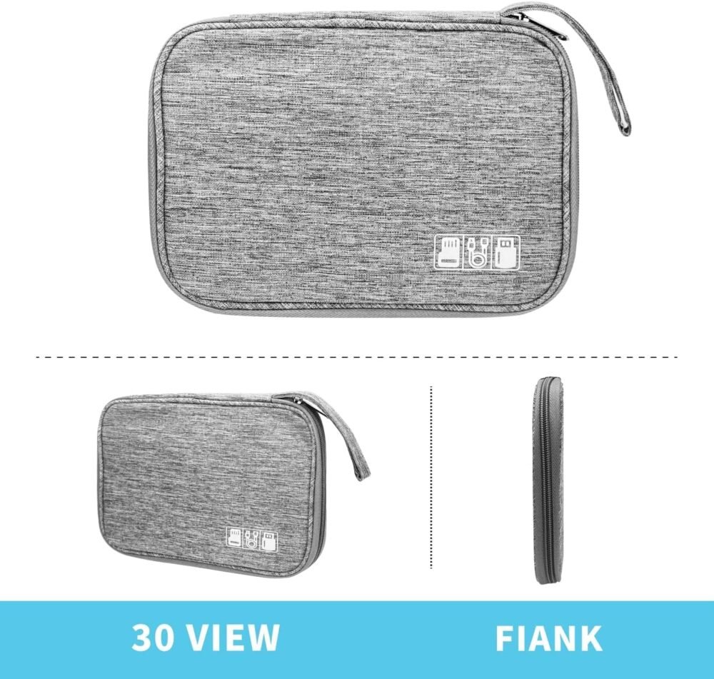 Travel Cable and Gadget Organiser - Double Layer, Polyester