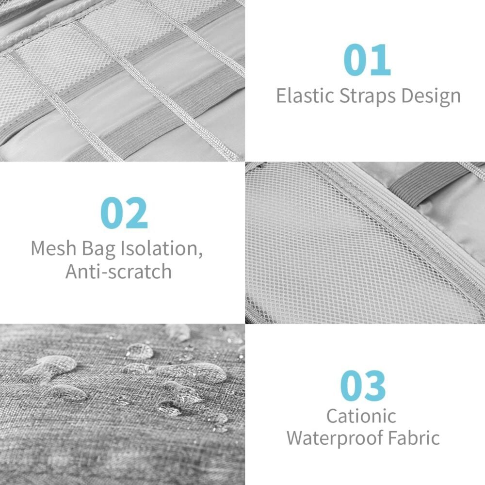 Travel Cable and Gadget Organiser - Double Layer, Polyester
