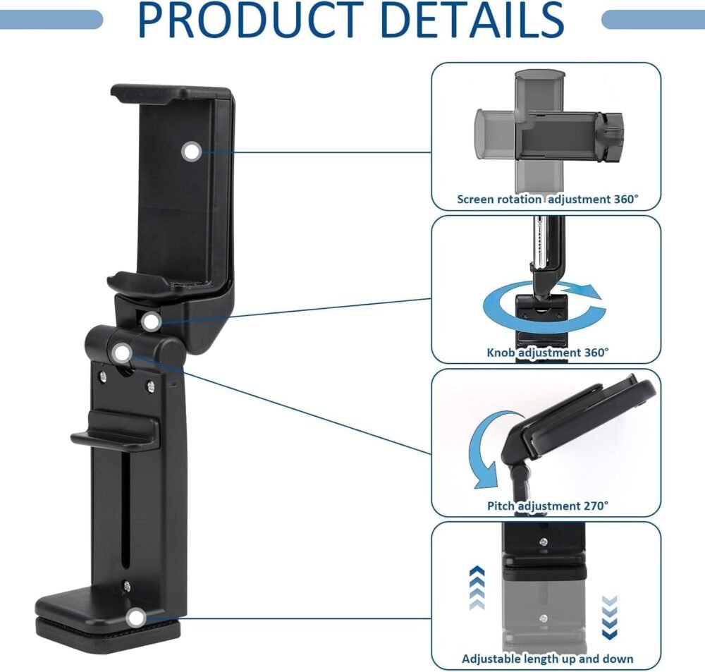 Foldable Smartphone Stand - Adjustable Angle, Universal