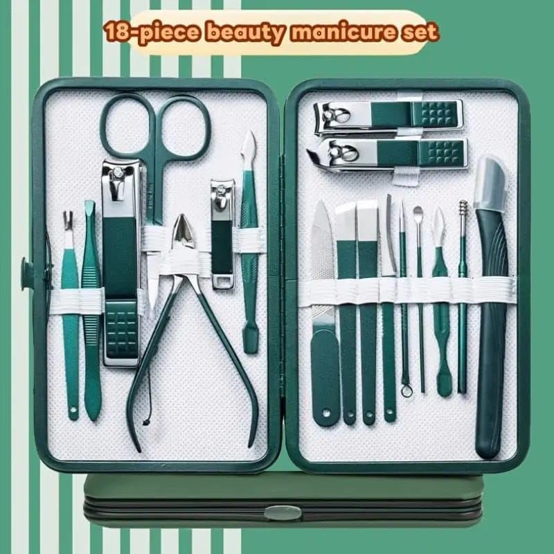Manicure and Pedicure Set - 24 Pieces, Stainless Steel, Cased