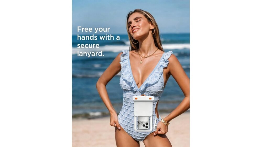 Waterproof Phone Dry Pouch - Double Compartment with Lanyard