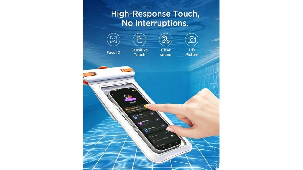 Waterproof Phone Dry Pouch - Double Compartment with Lanyard