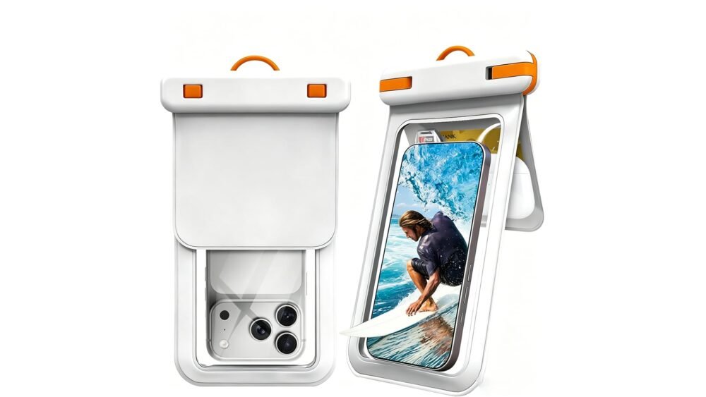 Waterproof Phone Dry Pouch - Double Compartment with Lanyard