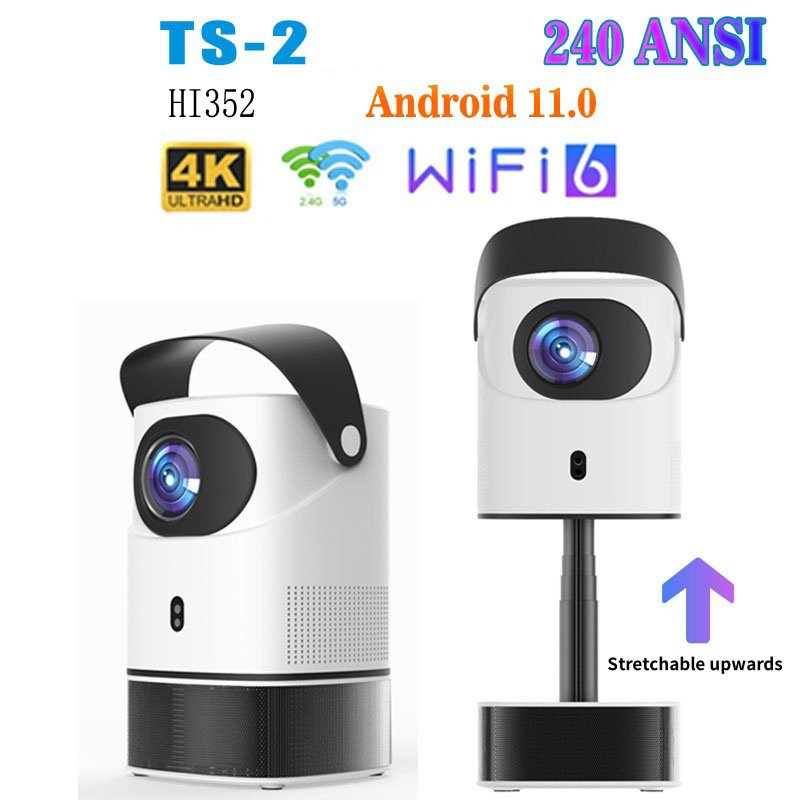 TS-2 Portable Projector - Native 1080p, 240 ANSI, Telescopic Stand
