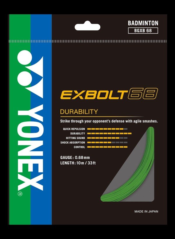 Yonex Exbolt 68 Badminton String - 0.68 mm, 10 m Set