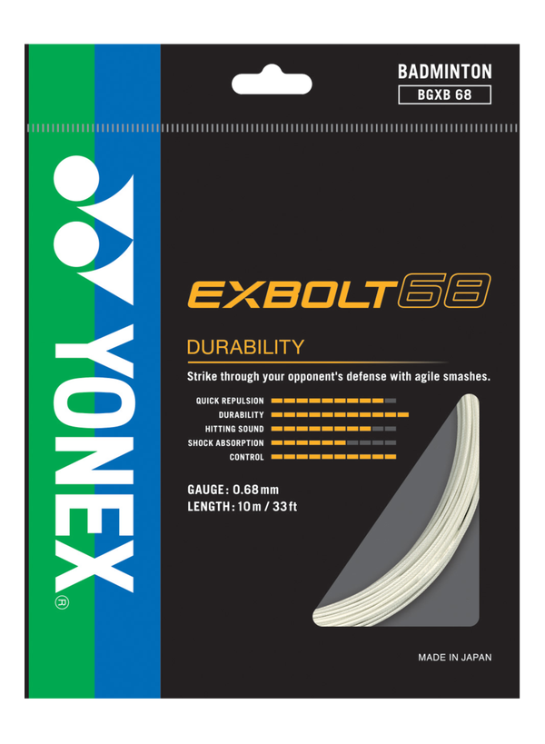 Yonex Exbolt 68 Badminton String - 0.68 mm, 10 m Set