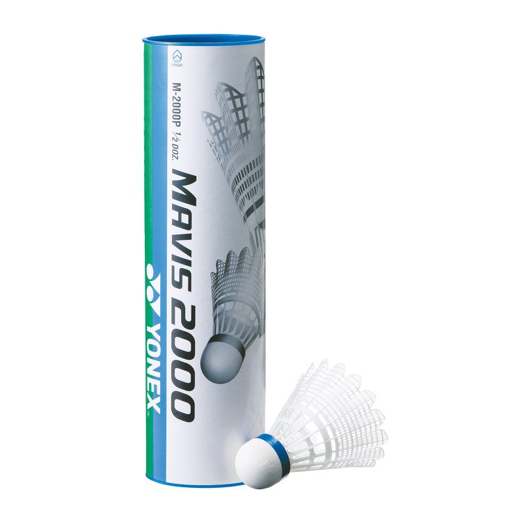 Yonex Mavis 2000 Nylon Shuttlecocks - White, Tube of 6