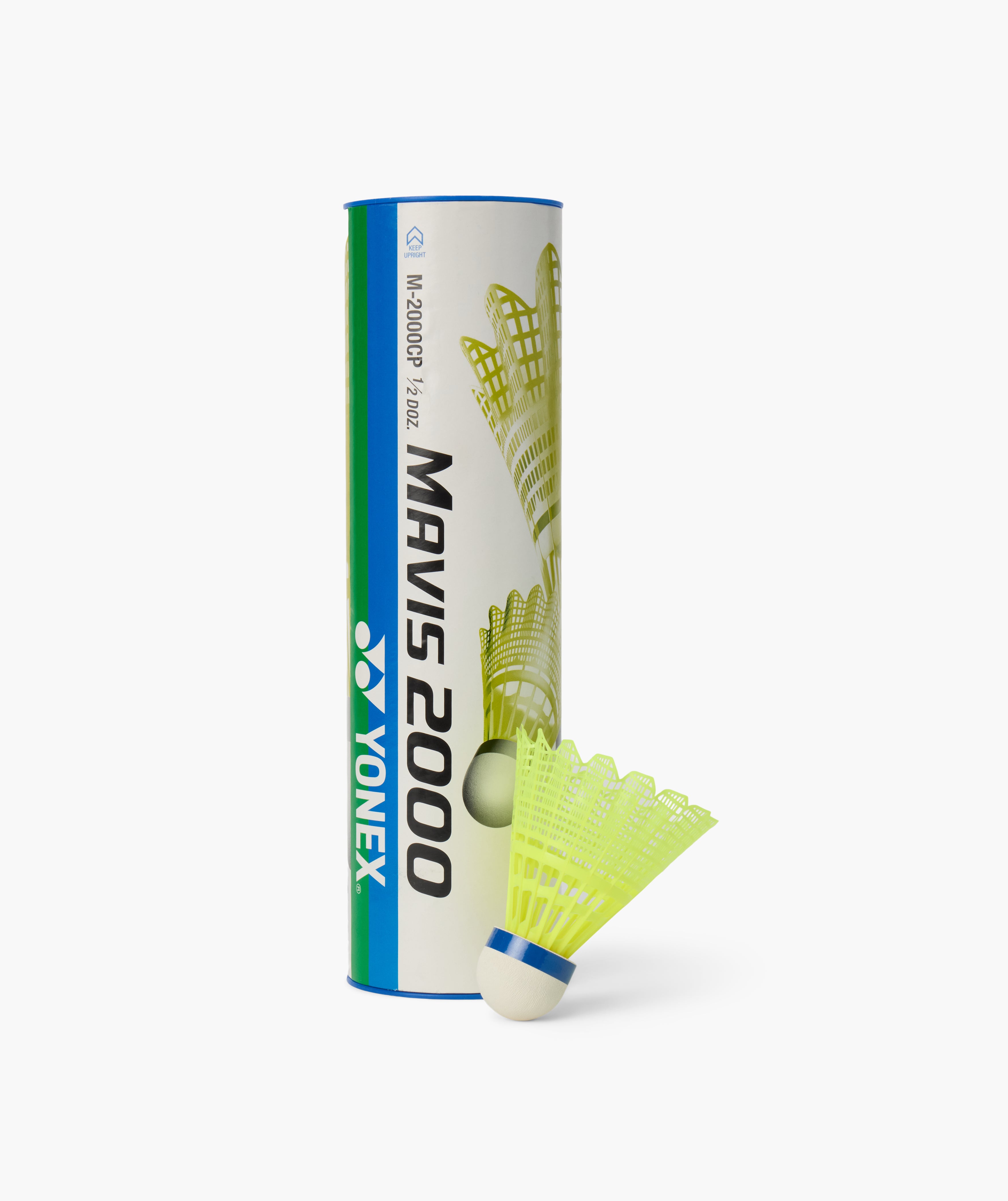 Yonex Mavis 2000 Nylon Shuttlecocks - Yellow, Tube of 6