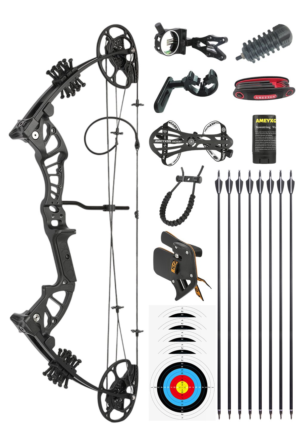 Youth Compound Bow - 27.5 in Axle-to-Axle, 15-45 lb Adjustable