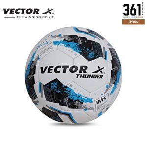 Vector X Thunder Hand-Stitched Size 5 Football – Cyan/Blue/Black