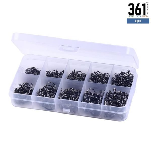 500-Piece Eyed Hook Set - Ise-Ni Pattern, Sizes 6 to 15