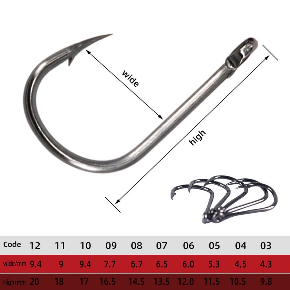 500-Piece Eyed Hook Set - Ise-Ni Pattern, Sizes 6 to 15