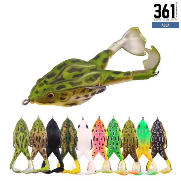 Silicone Frog Lure Double Propeller Legs