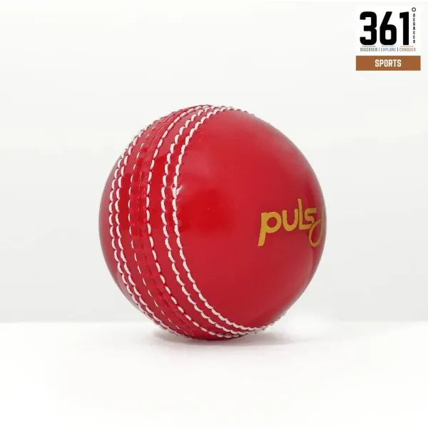 Puls8 Incredible Cricket Ball - Red Leather