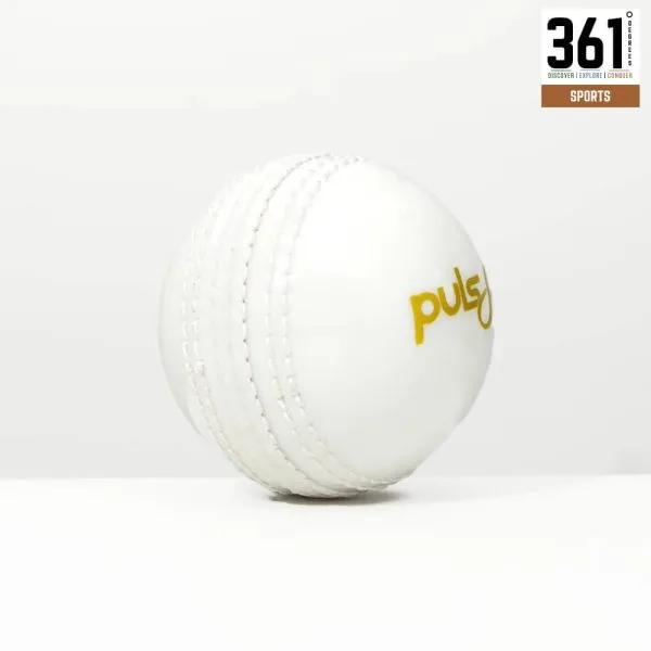 Puls8 Incredible Cricket Ball - White Leather