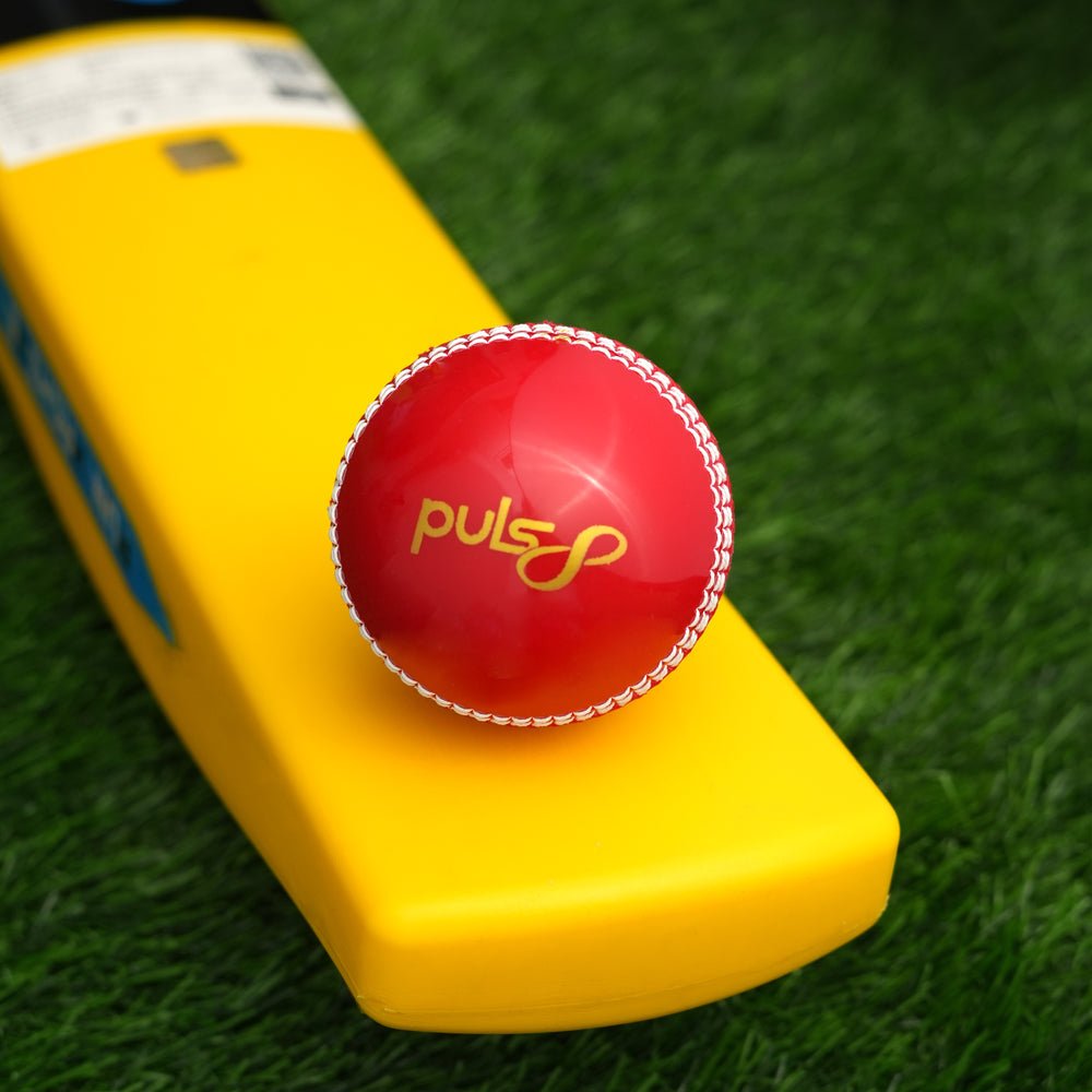 Puls8 Incredible Cricket Ball - Red Leather