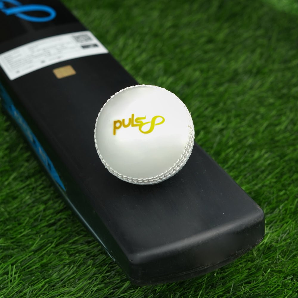 Puls8 Incredible Cricket Ball - White Leather