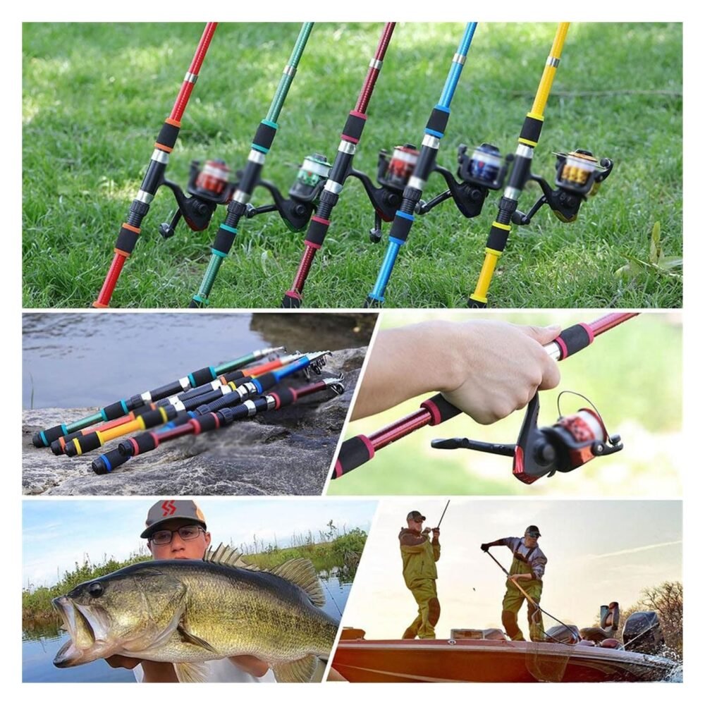 1.8 m Telescopic Fishing Rod Kit - Carbon, Collapses to 42.5 cm