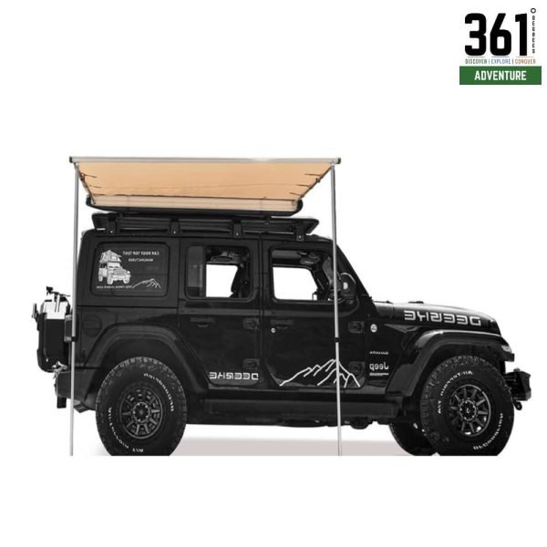 Car Awning with Canvas Cover – Heavy-Duty 200x250cm Side Awning Shelter (A2x2.5)
