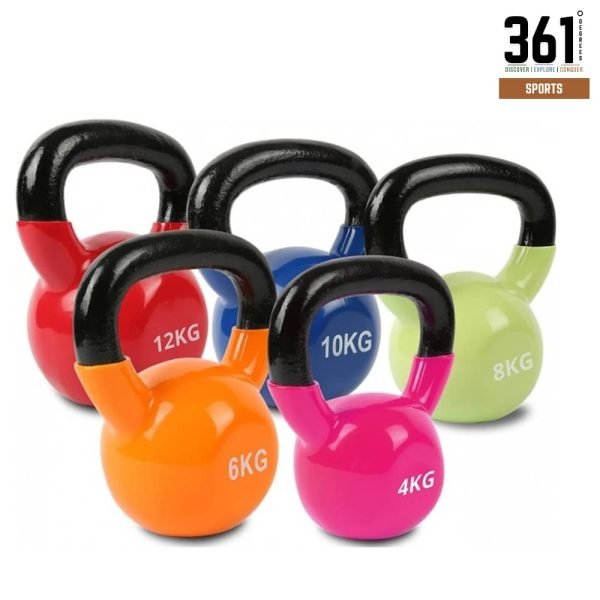 Kettlebell Dumbbell – Black Vinyl-Coated