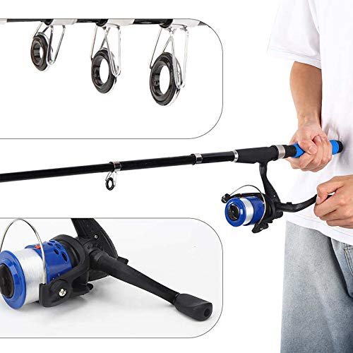 2.1 m Telescopic Fishing Rod Kit - Carbon, Collapses to 42.5 cm