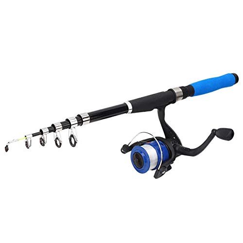 2.1 m Telescopic Fishing Rod Kit - Carbon, Collapses to 42.5 cm