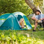 Bestway Cool Mount 4 pop-up throw tent pitched