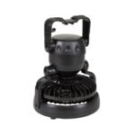 The ring of 18 white LEDs around the fan housing on the 2-in-1 camping fan lamp