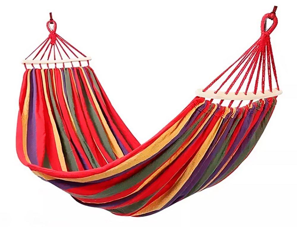 CHANODUG FX-9040 Single Canvas Hammock with Stick