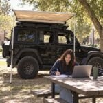 Car Awning with Canvas Cover – Heavy-Duty 200x250cm Side Awning Shelter (A2x2.5) - illustrative image, scene generated